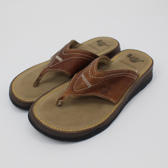 DR. MARTENS Doc Martens Martins Brown Sandal Thong Flip Flop Slide On B… - Picture 7 of 8